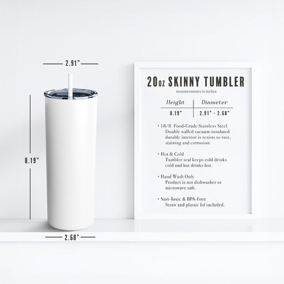 Blow Me Spray Bubblegum Ombre Funny 20oz Skinny Tumbler - Picture 4 of 4